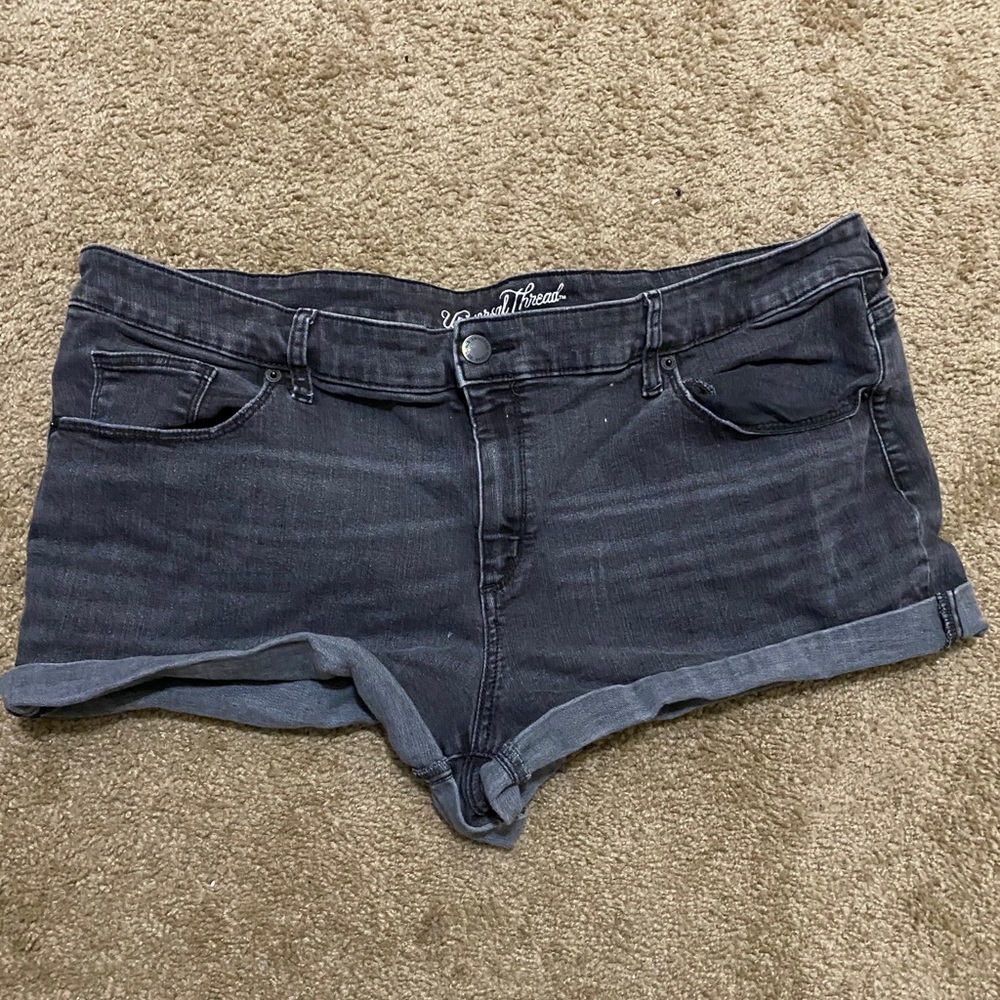 Black Jean Shorts